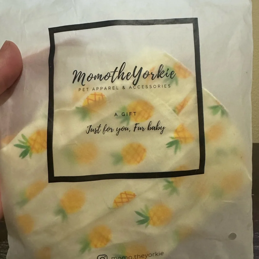 Momo The Yorkie Yellow Pineapple Dog Sundress NWT Small